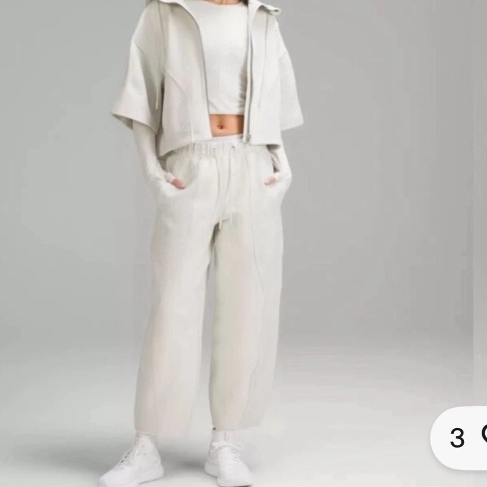 Lululemon barrel leg mixed fabric relaxed HRtextured roomy oversized tapered leg